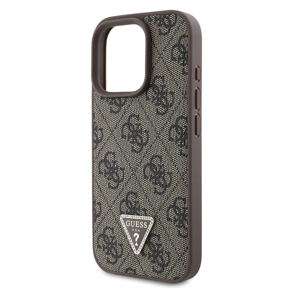 Guess iPhone 16 Pro Orjinal Lisanslı PU Deri Taşlı Metal Üçgen Logolu Çapraz Vücut Askılı 4G Desenli Telefon Kılıfı - 22 Guess iPhone 16 Pro Orjinal Lisanslı PU Deri Taşlı Metal Üçgen Logolu Çapraz Vücut Askılı 4G Desenli Telefon Kılıfı - 22